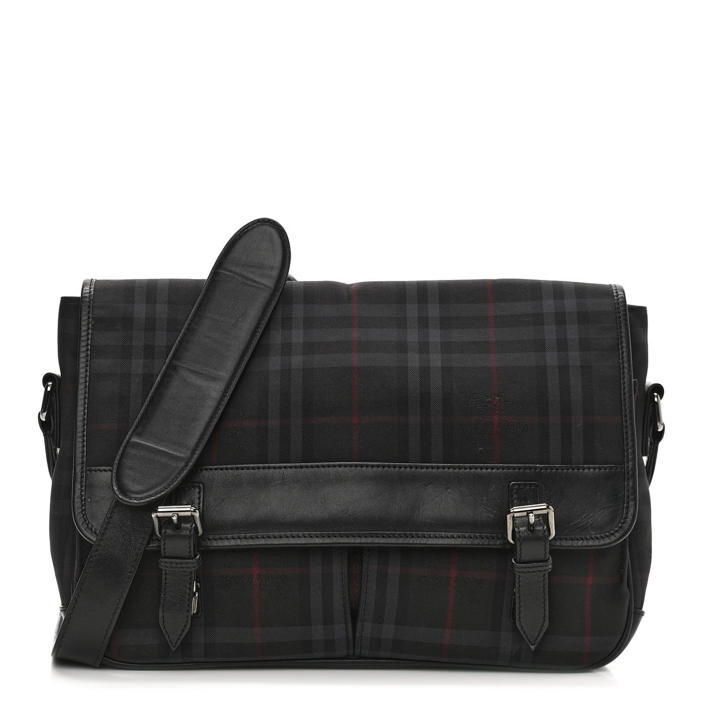 Nylon Smoked Check Messenger Bag
