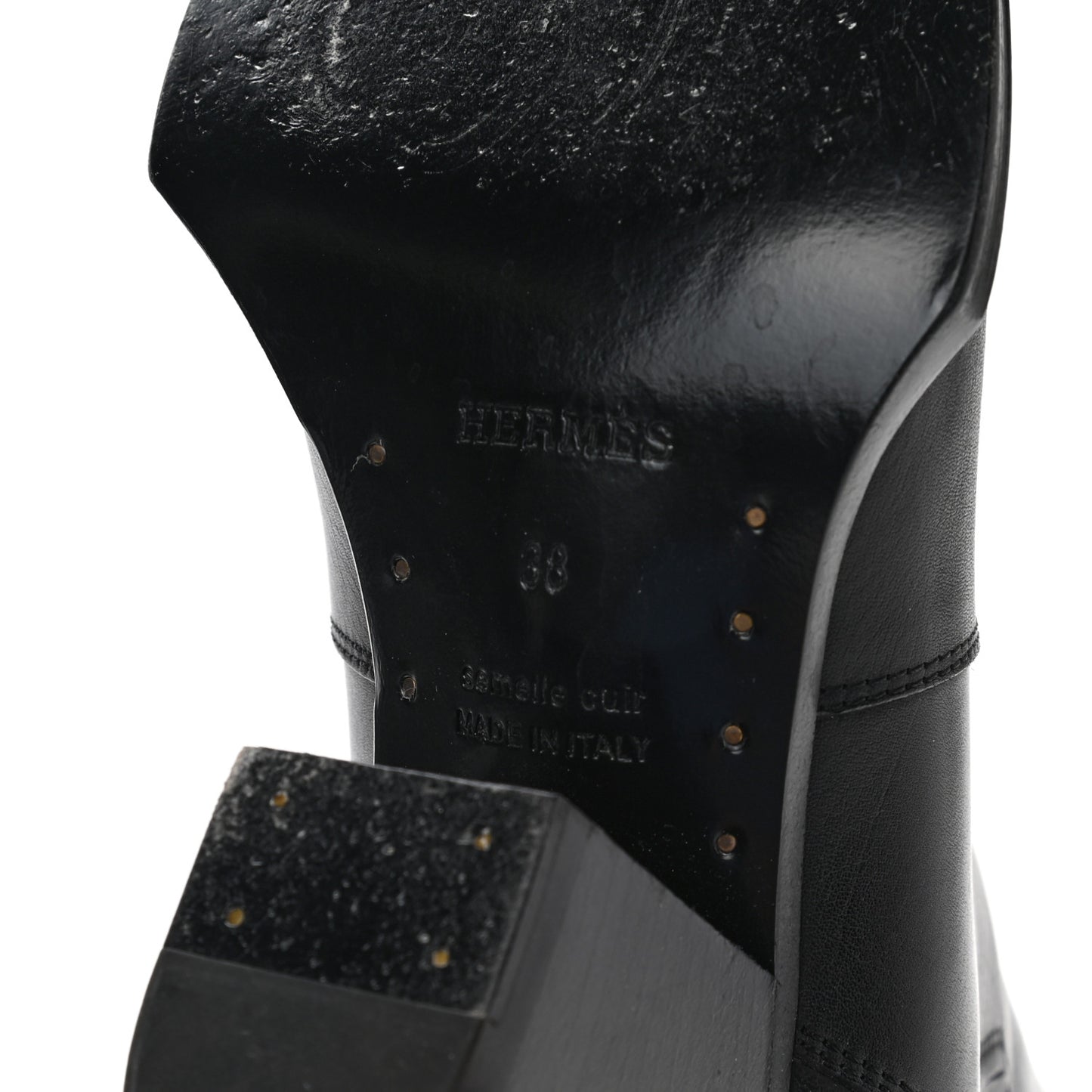 Calfskin Womens Vegas Ankle Boot 38 Black