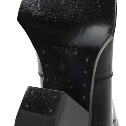 Hermes Calfskin Womens Vegas Ankle Boot 38 Black 6 of 11