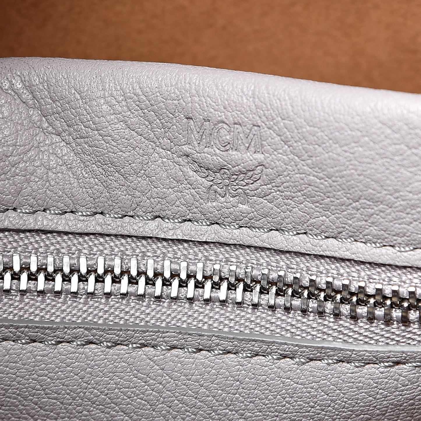 Calfskin Ottomar Monogram Sarah Medium Hobo Dove Grey