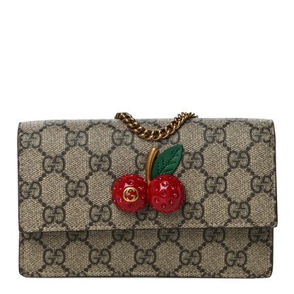Gucci GG Supreme Monogram Mini Cherry Chain Bag 1 of 9