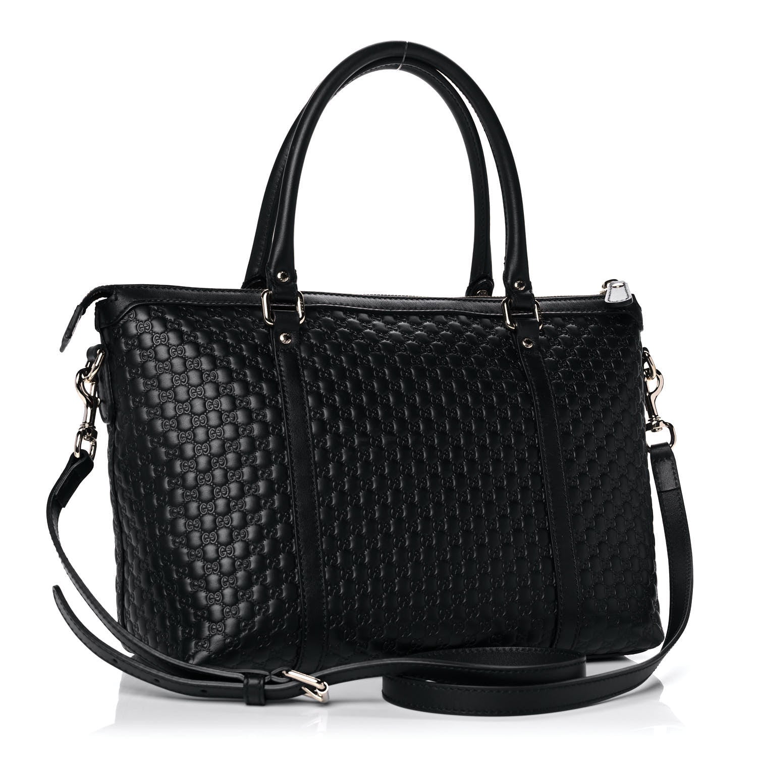 Gucci Soft Microguccissima Small Zippered Satchel Black 3 of 16