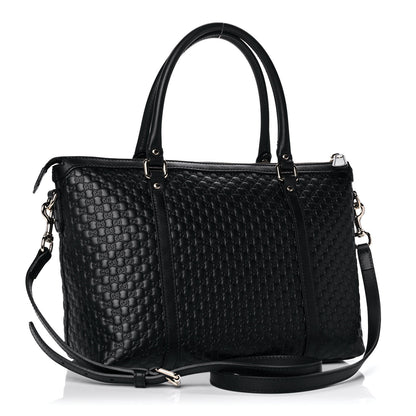 Gucci Soft Microguccissima Small Zippered Satchel Black 3 of 16