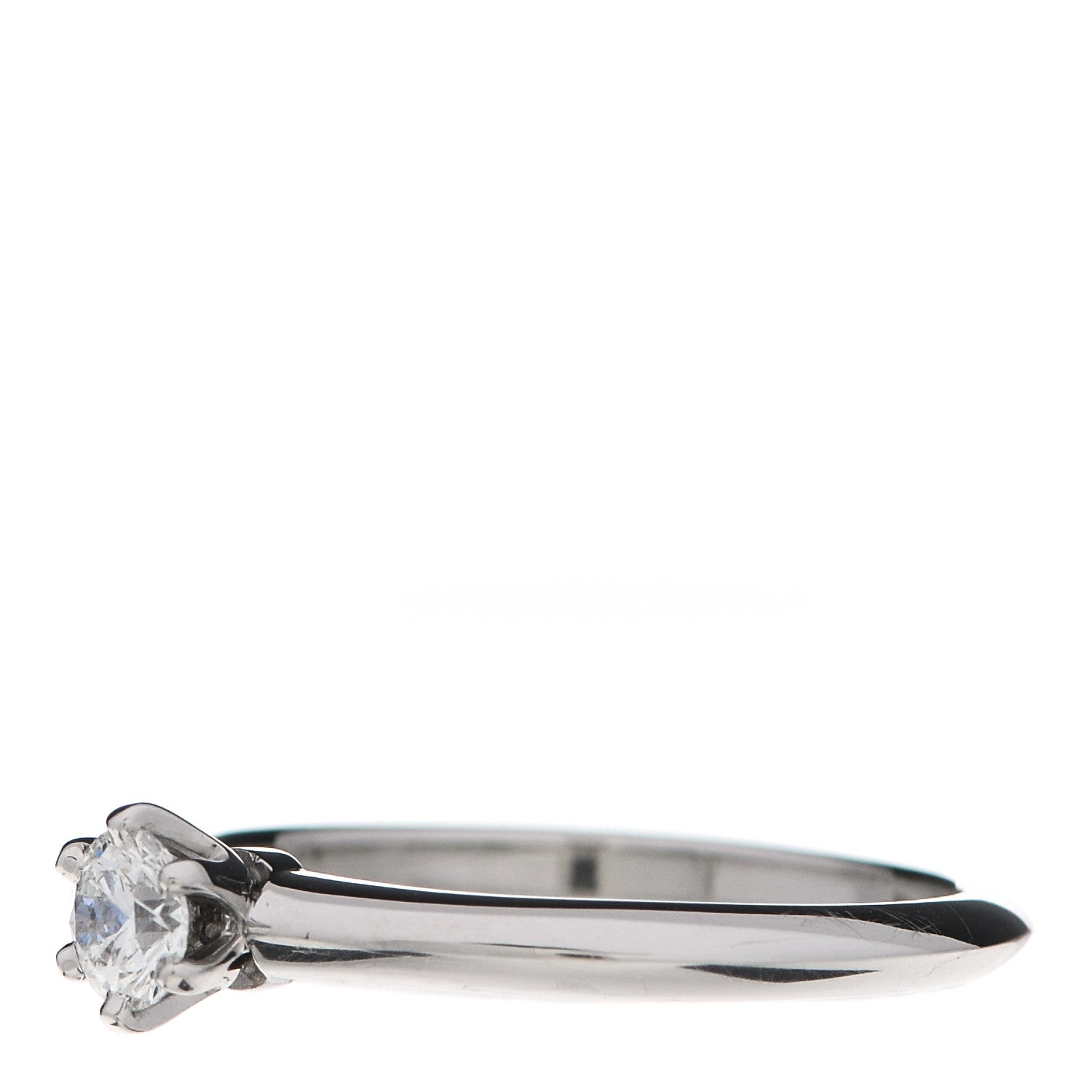 Tiffany Platinum Diamond .23ct Solitaire Engagement Ring 51 5.75 3 of 7