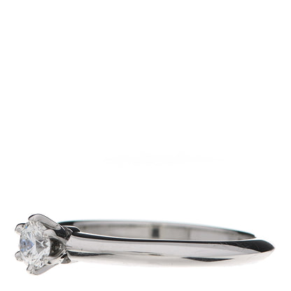 Tiffany Platinum Diamond .23ct Solitaire Engagement Ring 51 5.75 3 of 7
