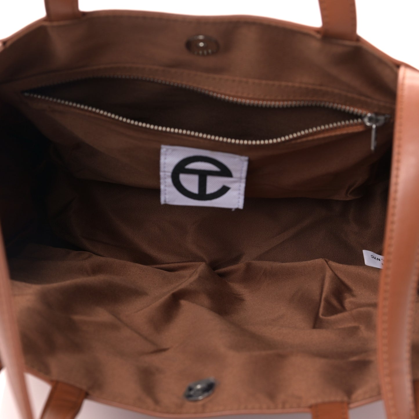 Vegan Leather Medium Shopping Bag Tan