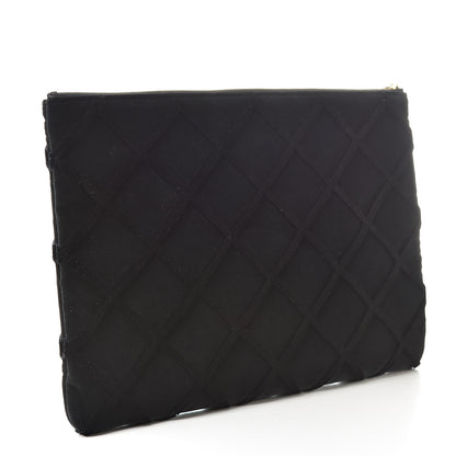 Chanel Velvet Quilted Medium Cosmetic Case Black 3 of 8