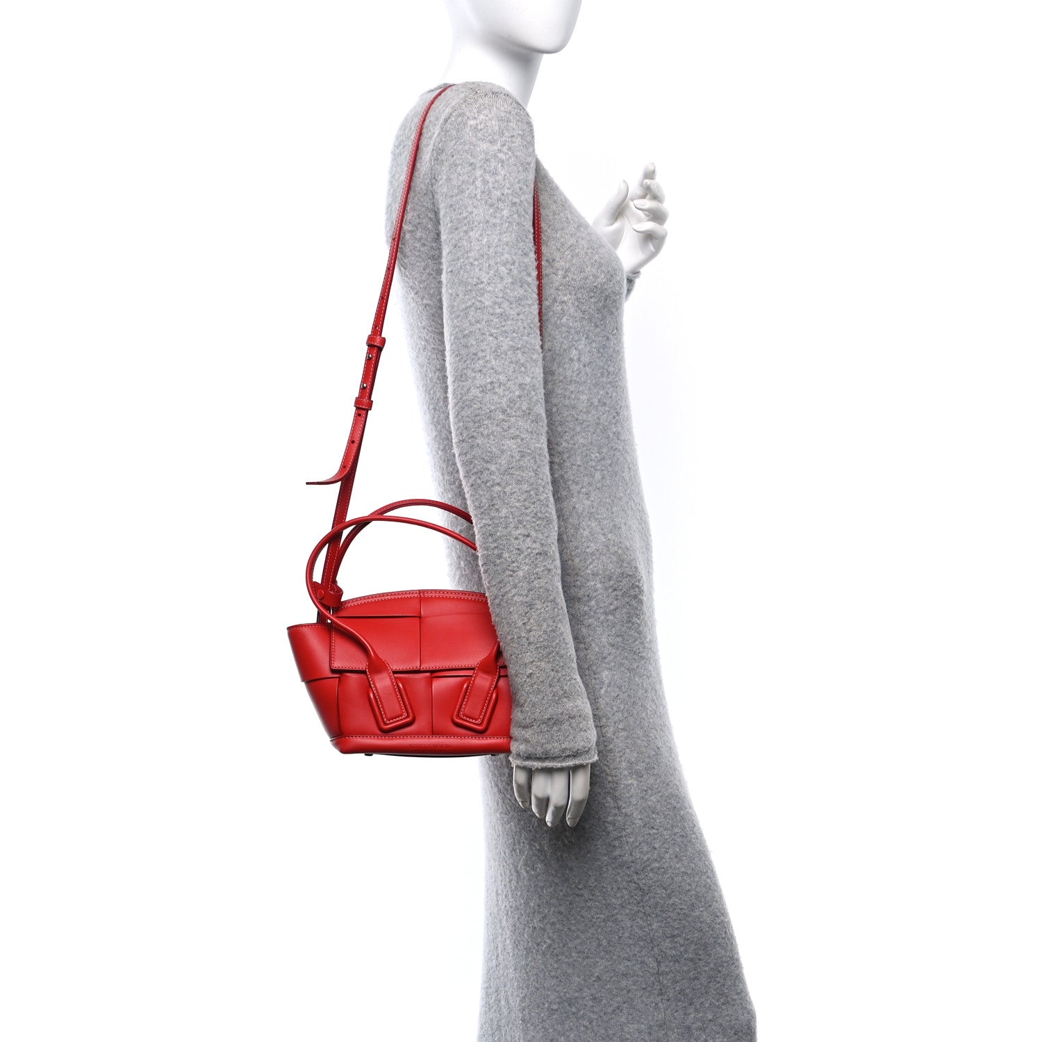 Bottega Veneta French Calfskin Mini Maxi Intrecciato Arco Polish 2 of 9