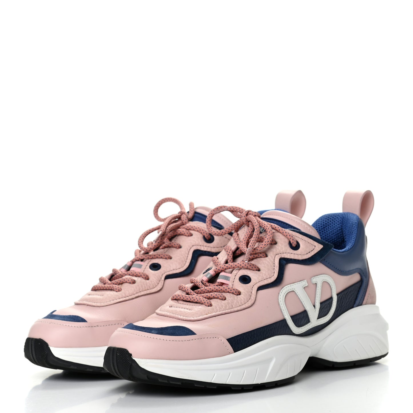 Calfskin Split Shegoes Sneakers 38 Rose Quartz Navy