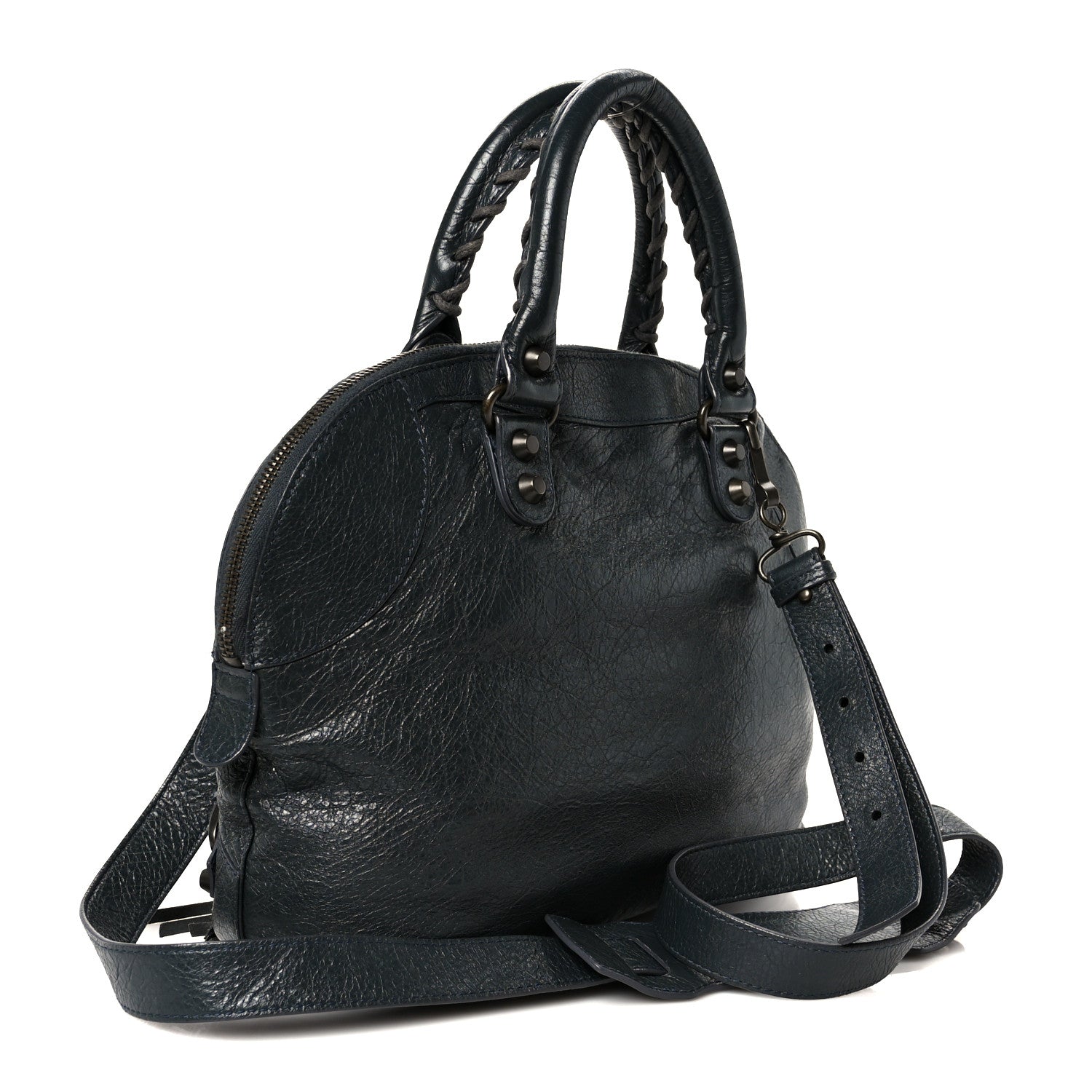 Balenciaga Agneau Classic Hardware Bowling Bag Anthracite 4 of 12