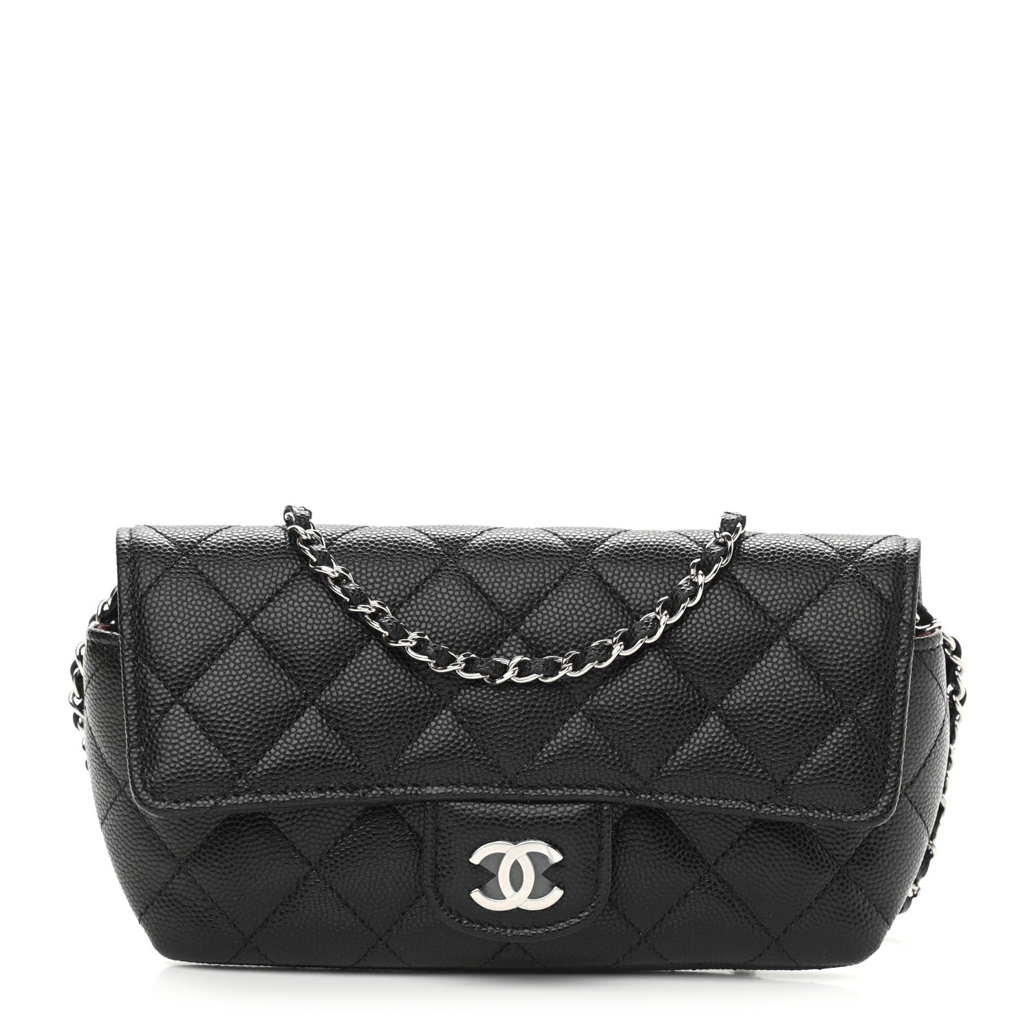 Chanel Caviar Quilted Glasses Case With Chain Black 1 of 10