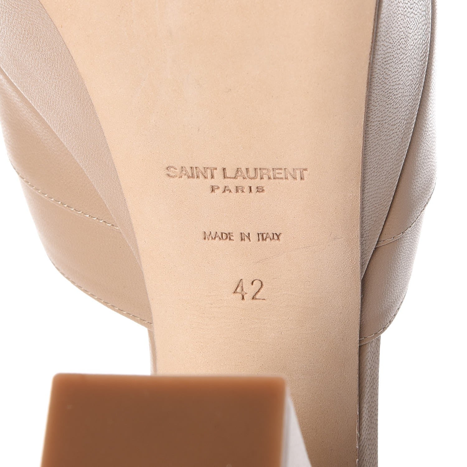 Saint Laurent Calfskin Farrah Bow 125 Platform Sandals 42 Rose Poudre 6 of 9