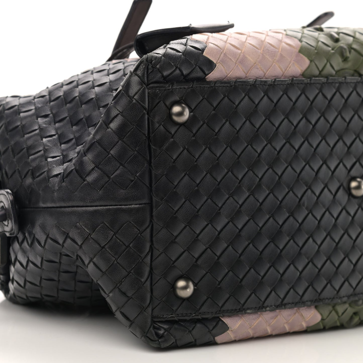 Nappa Intrecciato Rings Satchel Multicolor