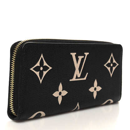 Louis Vuitton Empreinte Monogram Giant Clemence Wallet Black Beige 4 of 8