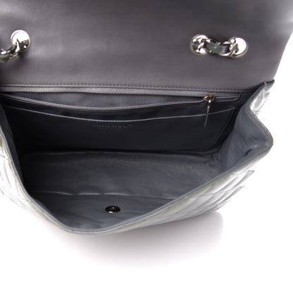 Chanel Patent Quilted Jumbo Single Flap Grey 6 of 12
