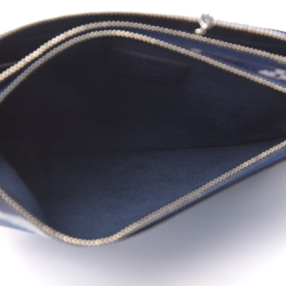 Louis Vuitton Monogram Giant Escale Double Zip Pochette Blue 5 of 11