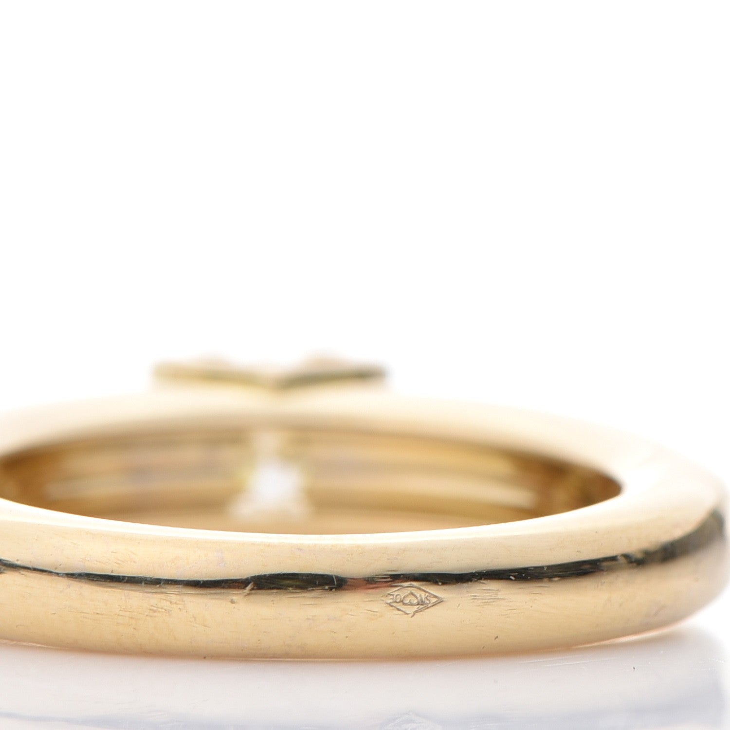 Cartier 18K Yellow Gold Diamond Engagement Ring 48 4.5 4 of 8