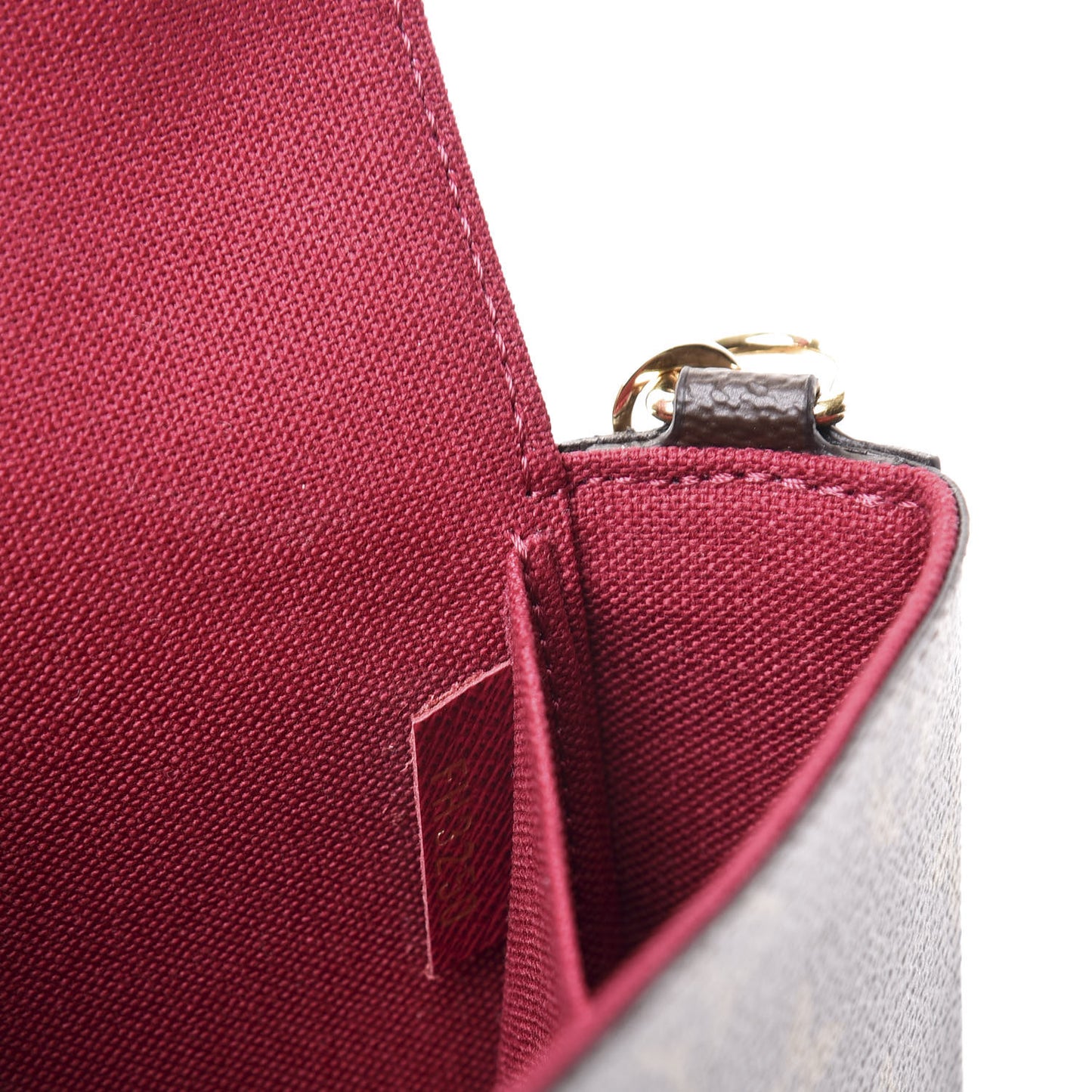 Monogram Pochette Felicie Chain Wallet Fuchsia