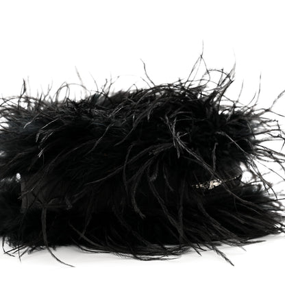 Alexander Wang Ostrich Feather Heart Pillow Clutch Black 9 of 11