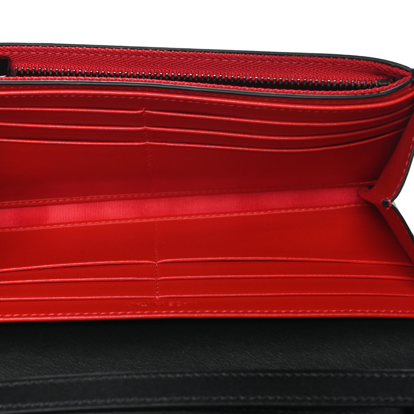 Calfskin Spikes Macaron Wallet Black