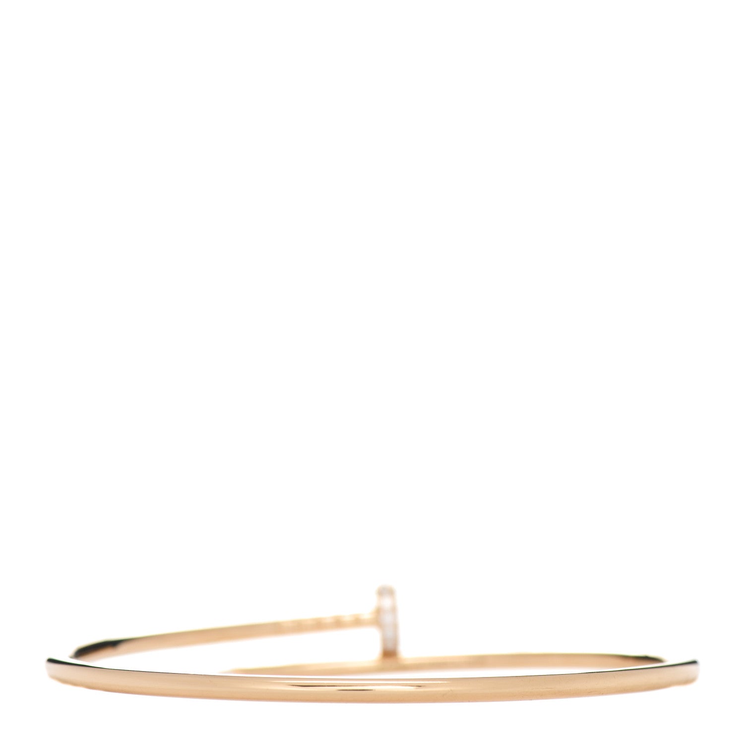 Cartier 18K Yellow Gold Diamond Small Juste Un Clou Bracelet 18 3 of 5