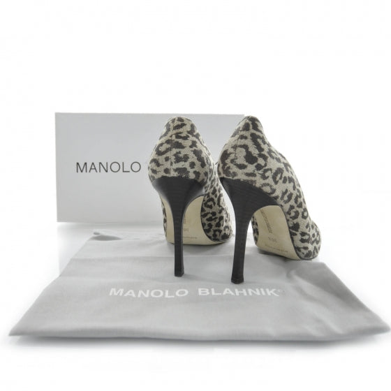 MANOLOBLAHNIKToileLeopardPumps38.5