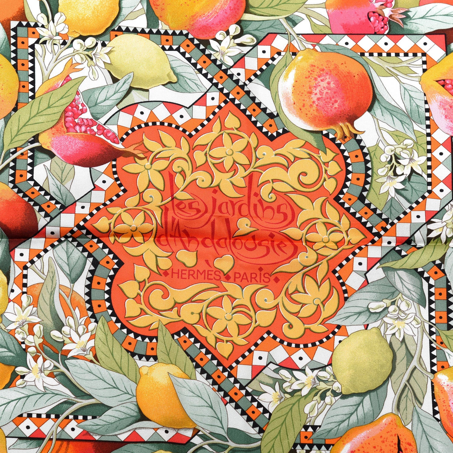 Hermes Silk Les Jardins D'Andalouise Scarf 90 4 of 5