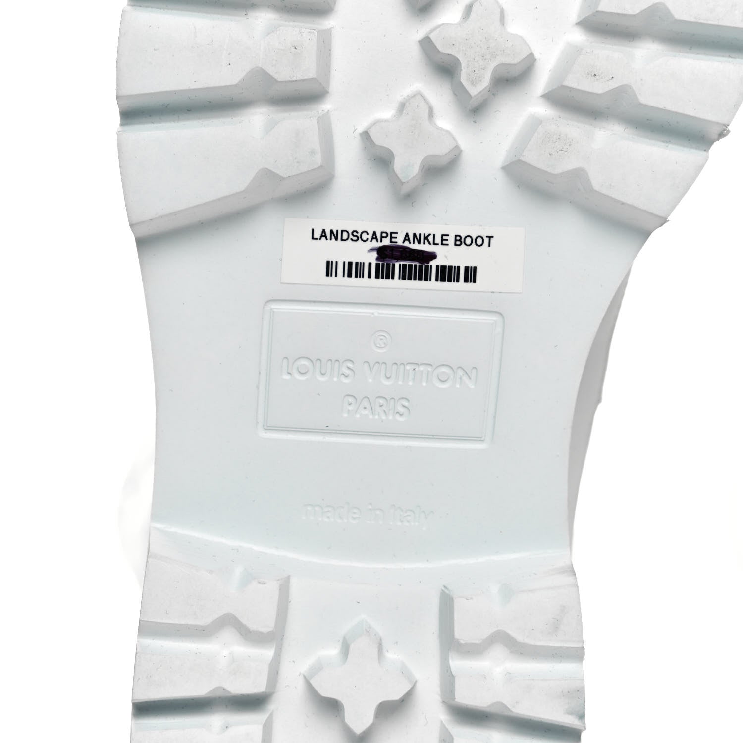 Louis Vuitton Calfskin Monogram Embossed Neoprene Mens Landscape Ankle Boots 7.5 White 6 of 15