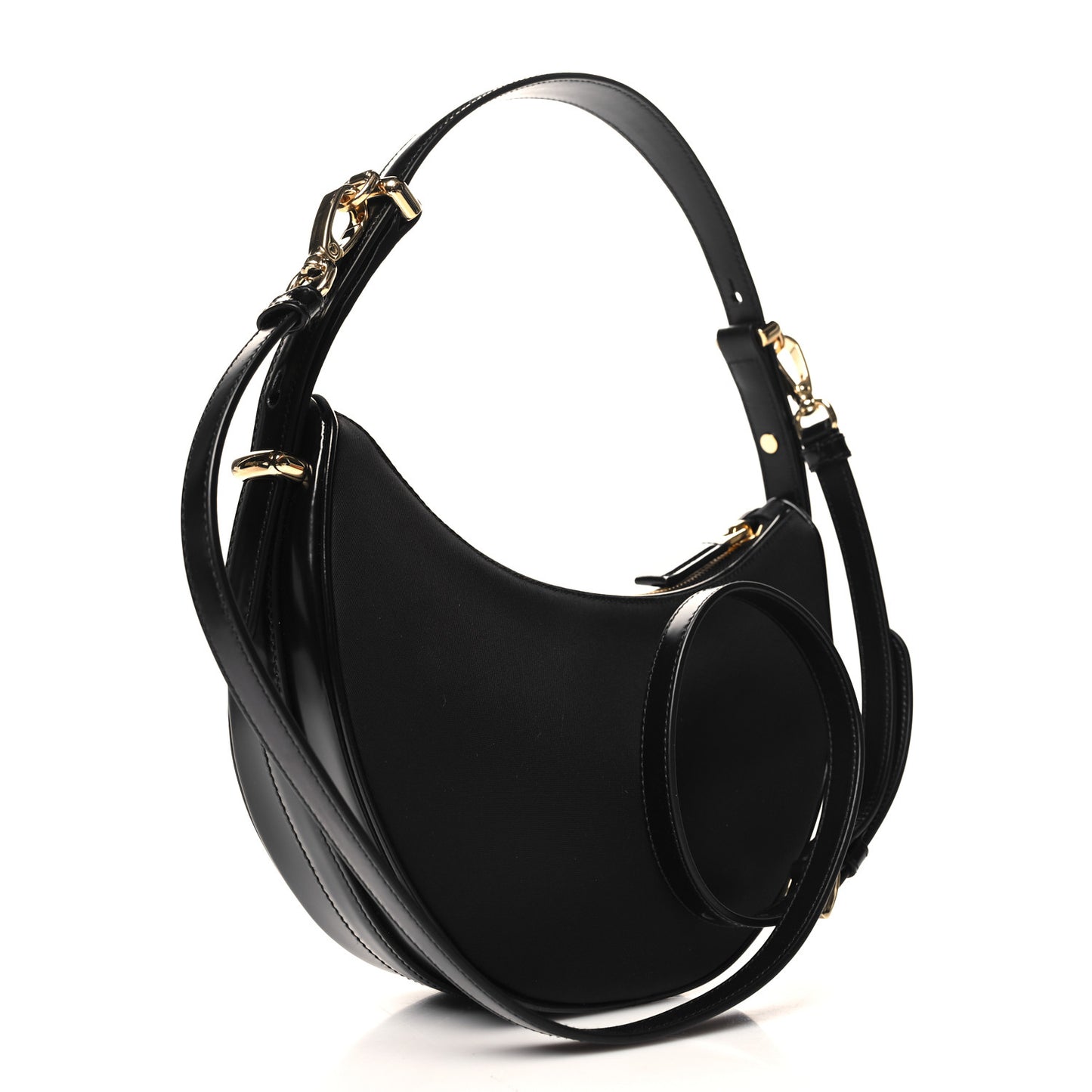 Re-Nylon Spazzolato Arque Shoulder Bag Black