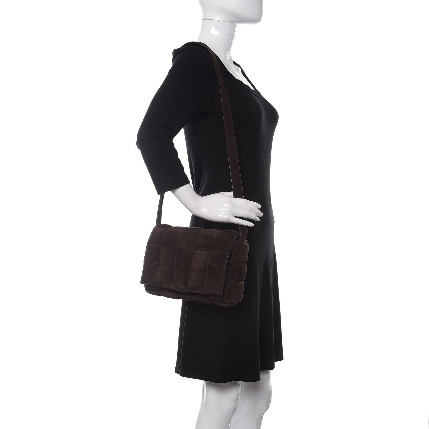 Bottega Veneta Suede Maxi Intrecciato Padded Cassette Crossbody Bag Fondant 2 of 10