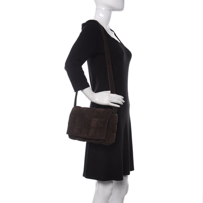 Bottega Veneta Suede Maxi Intrecciato Padded Cassette Crossbody Bag Fondant 2 of 10