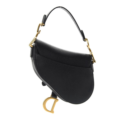 Christian Dior Grained Calfskin Mini Saddle Bag Black 3 of 9