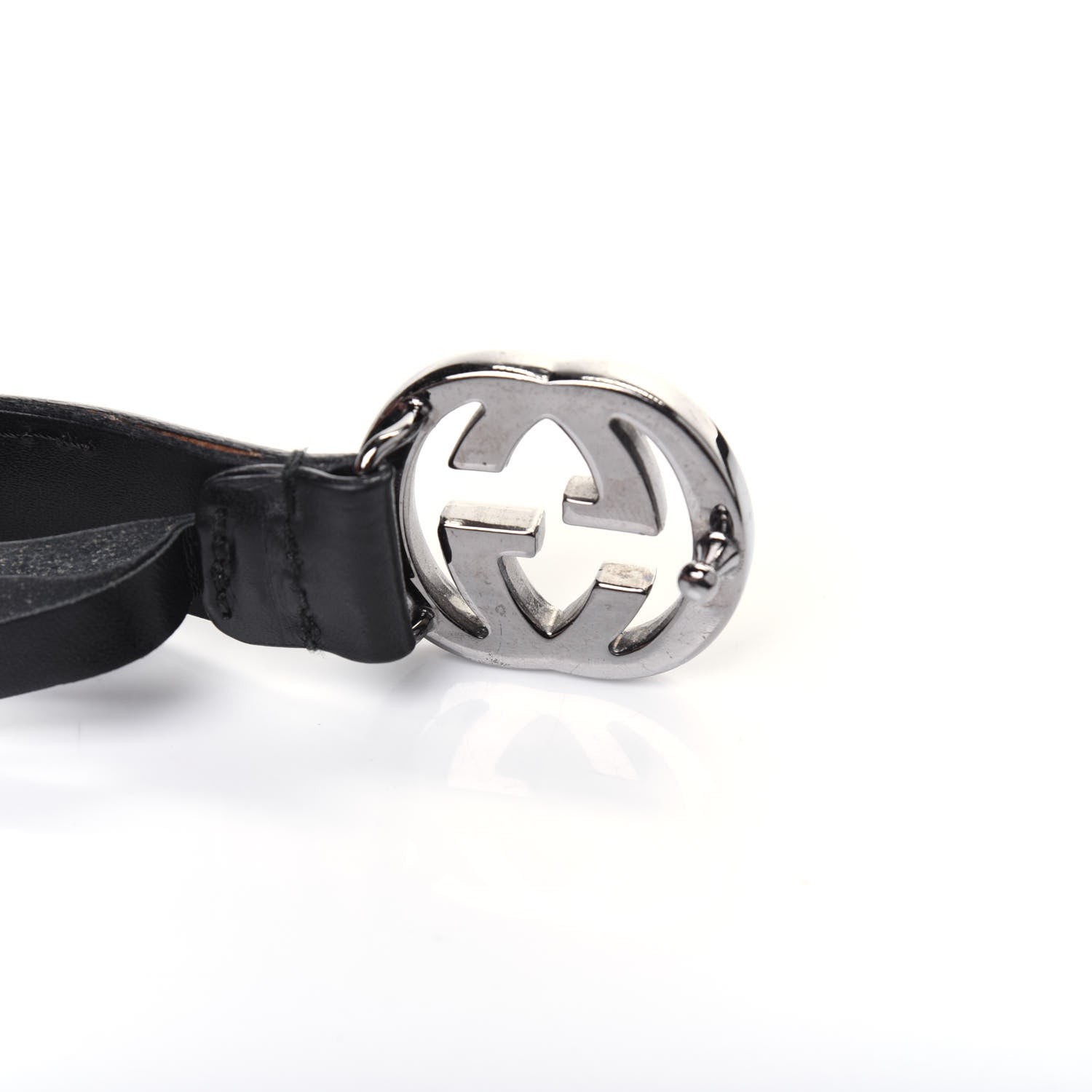 Gucci Calfskin Interlocking G Belt 75 30 Black 9 of 10