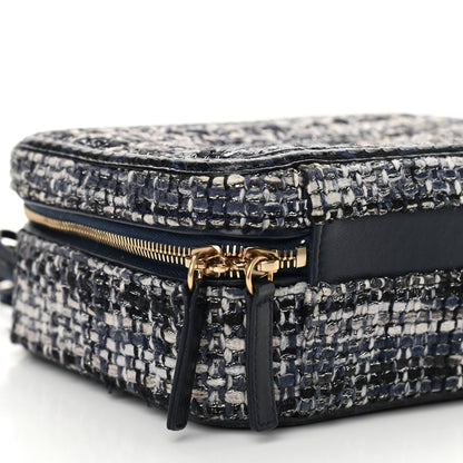 Chanel Tweed Snakeskin Quilted Medium CC Filigree Vanity Case Multicolor 9 of 10