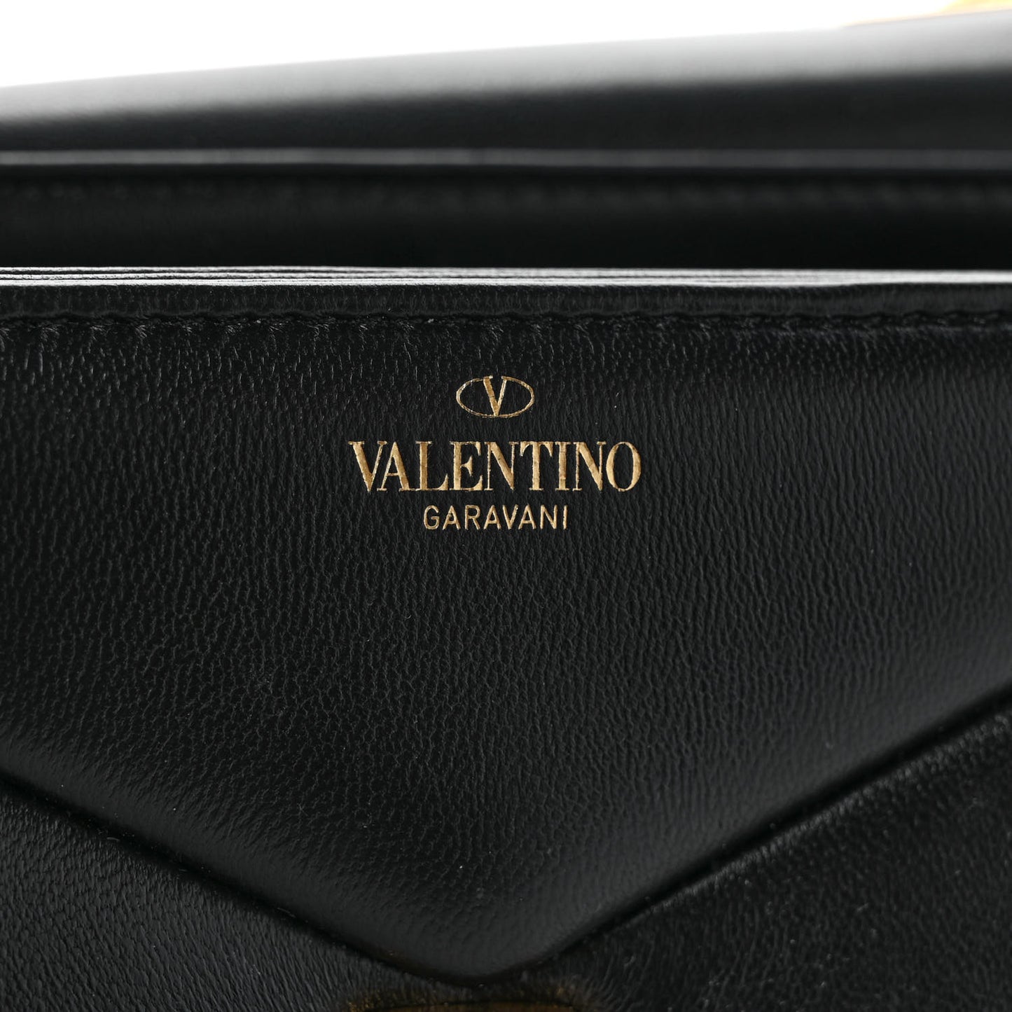 Nappa One Stud Chain Clutch Black