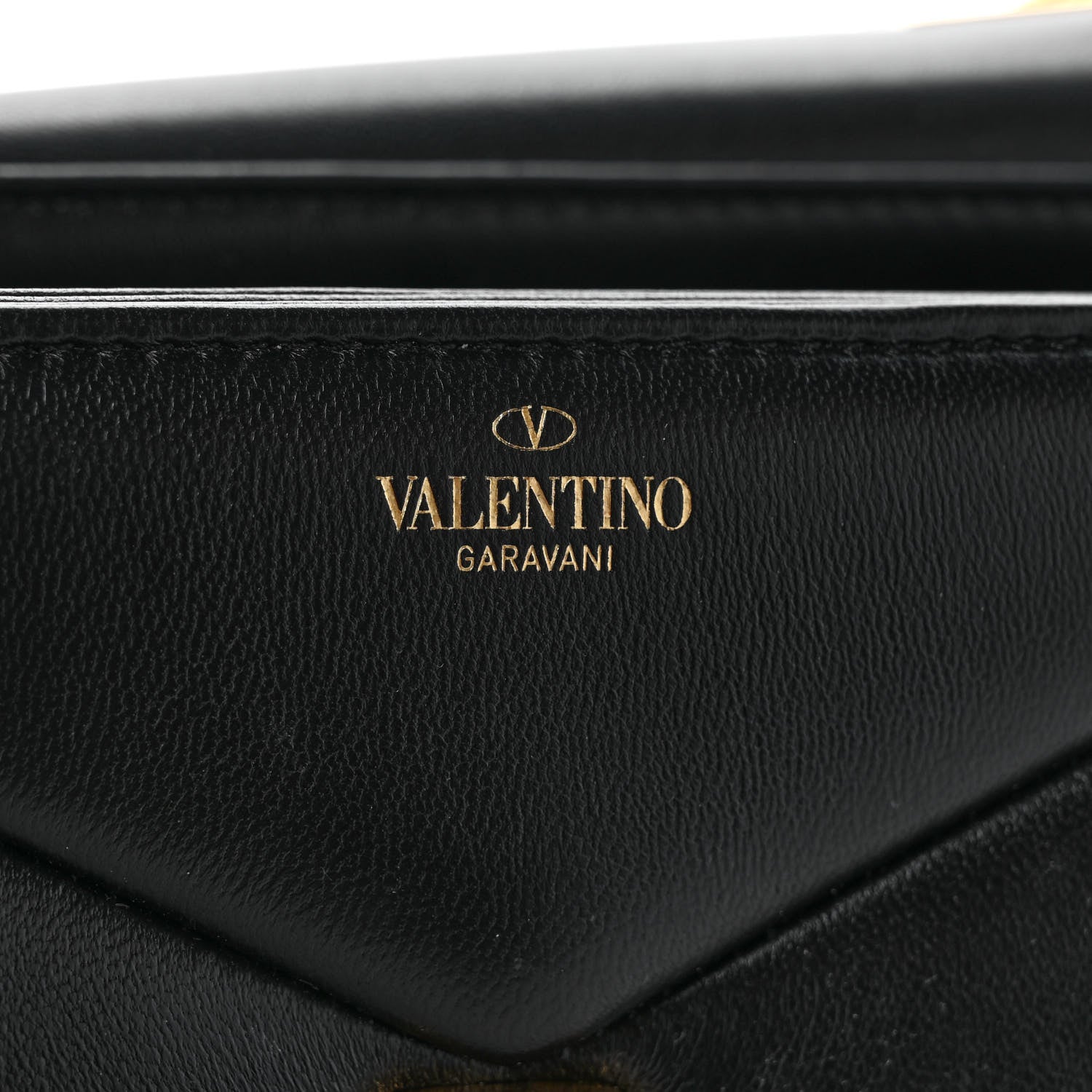 Valentino Garavani Nappa One Stud Chain Clutch Black 6 of 10