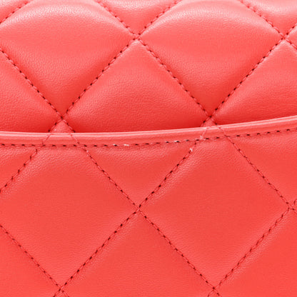 Chanel Lambskin Quilted Medium Trendy CC Flap Dual Handle Bag Red 11 of 12