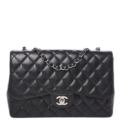 Chanel Caviar Quilted Jumbo Single Flap Black 1 of 9