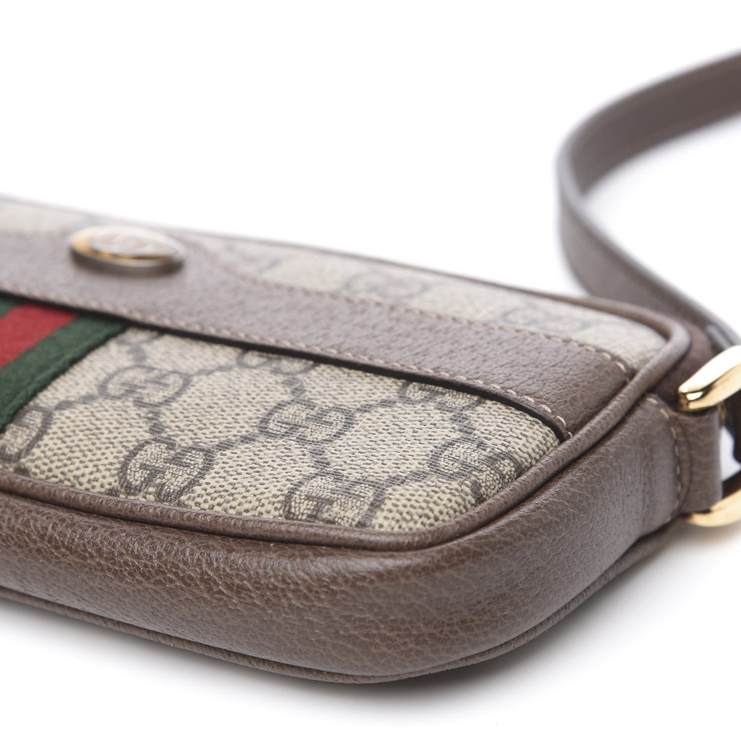 Gucci GG Supreme Monogram Web Mini Ophidia GG Bag Brown 9 of 11