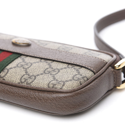 Gucci GG Supreme Monogram Web Mini Ophidia GG Bag Brown 9 of 11