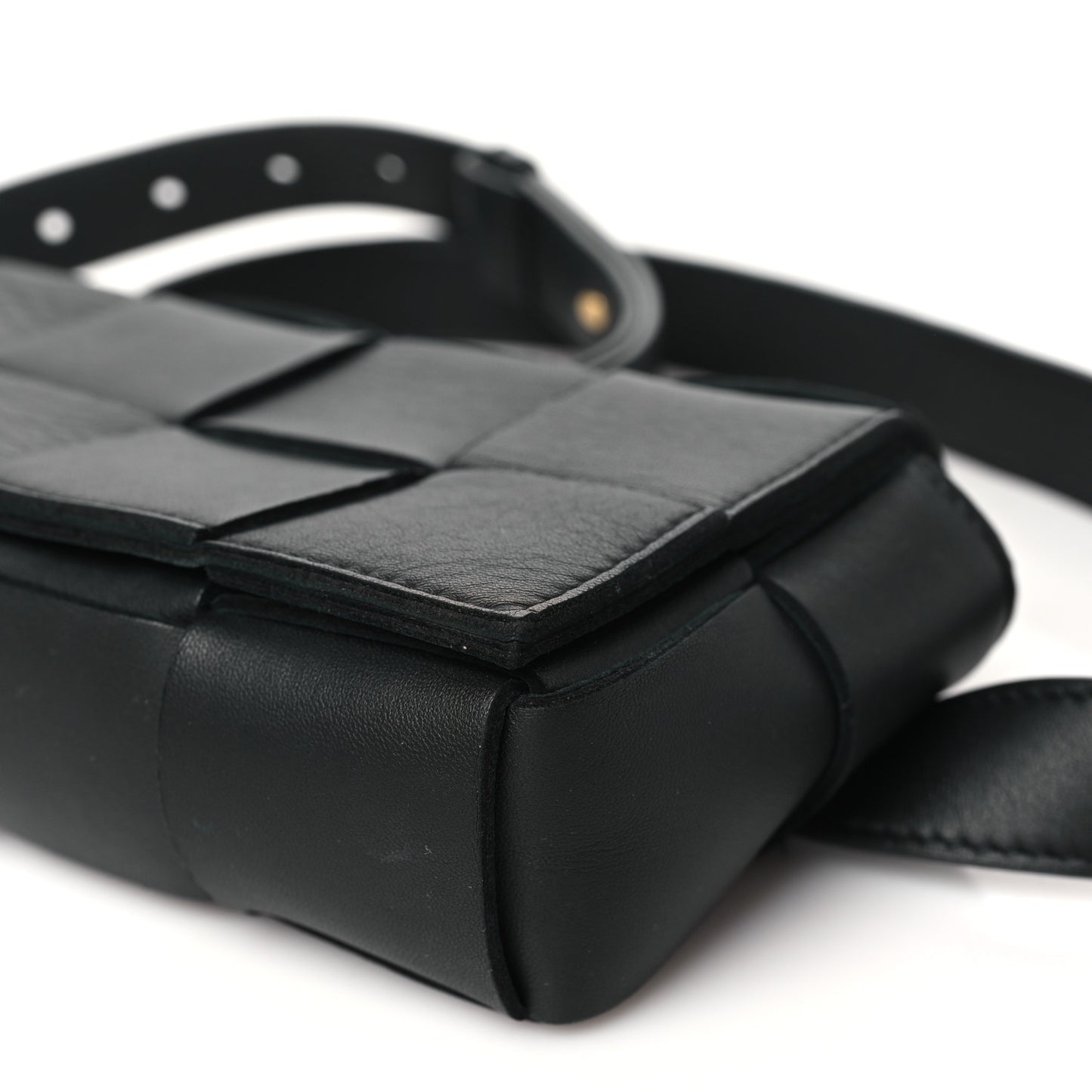 Nappa Maxi Intreccio The Belt Cassette Bag Black