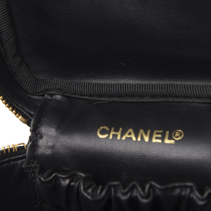 Chanel Lambskin Vanity Cosmetic Case Black 11 of 12