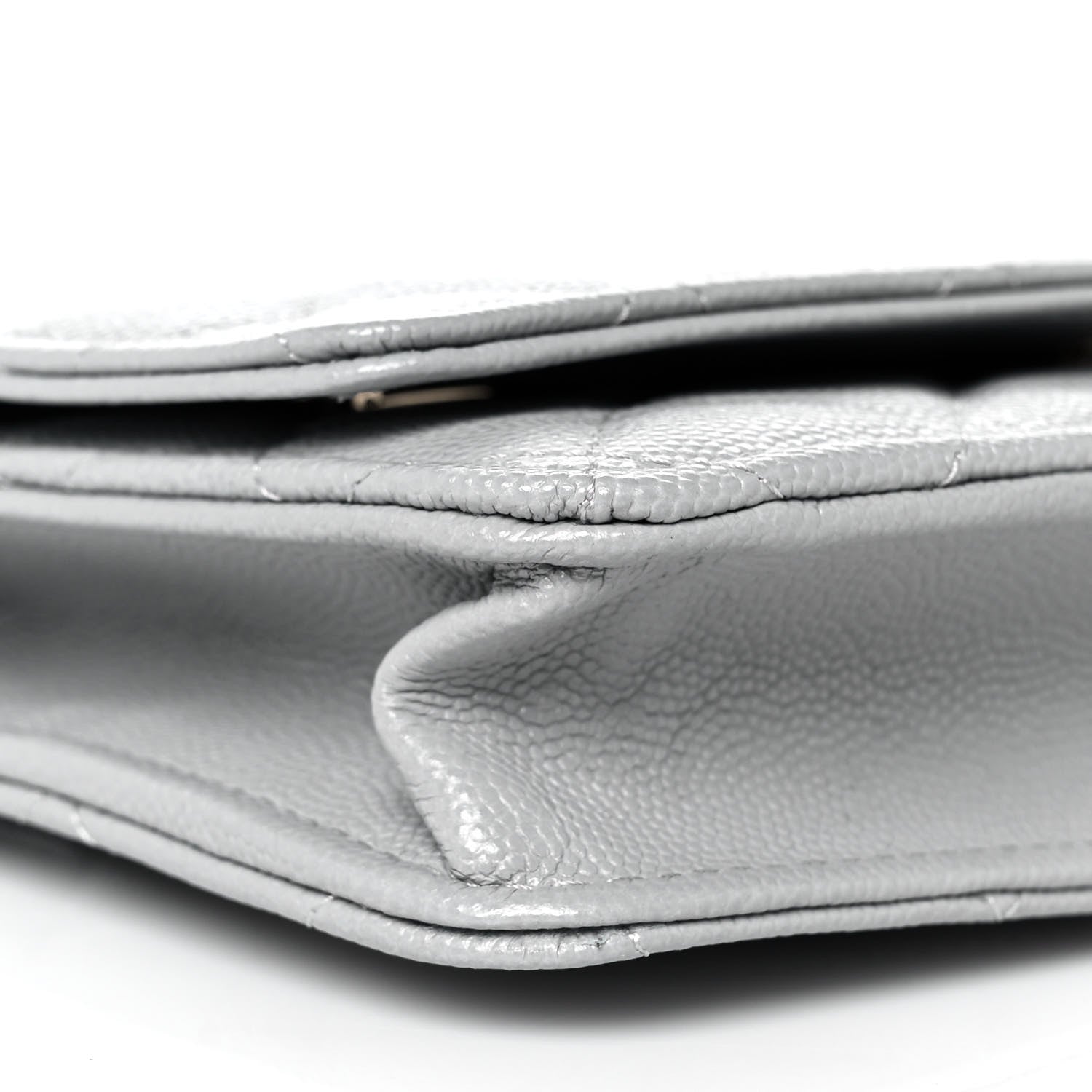 Chanel Caviar Quilted Wallet On Chain WOC Grey 12 of 14