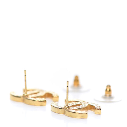 Chanel Metal Scarab CC Earrings Light Gold 3 of 5