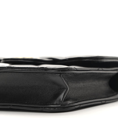 Chanel Lambskin Quilted Top Handle Flap Coin Purse With Chain Black 13 of 14