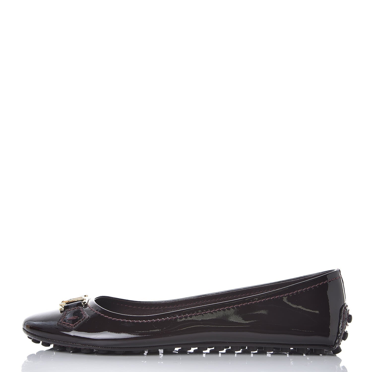 Louis Vuitton Patent Calfskin Oxford Ballerina Flats 40 Amarante 1 of 9