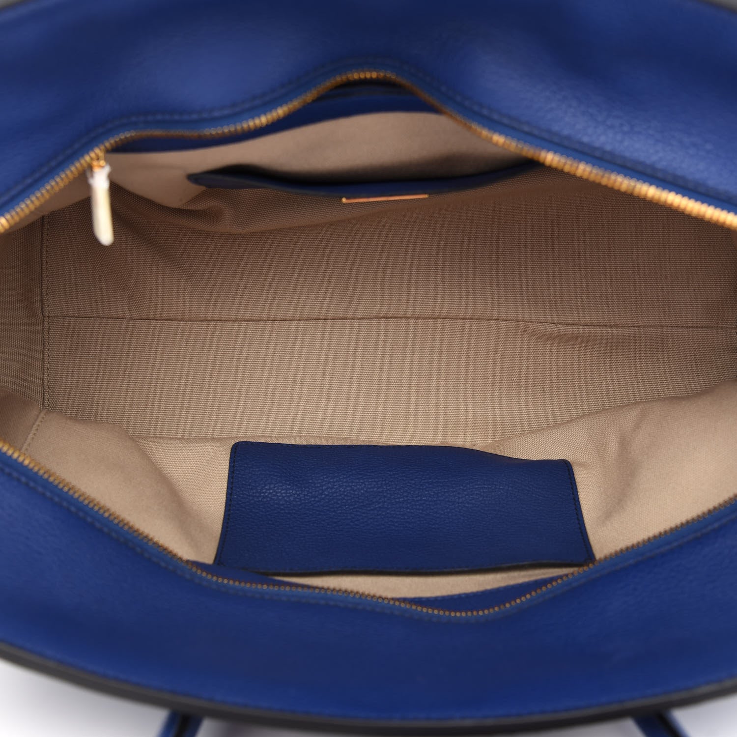 Prada Vitello Grain Tote Inchiostro 5 of 8