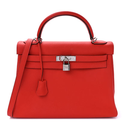 Hermes Togo Kelly Retourne 32 Capucine 1 of 10