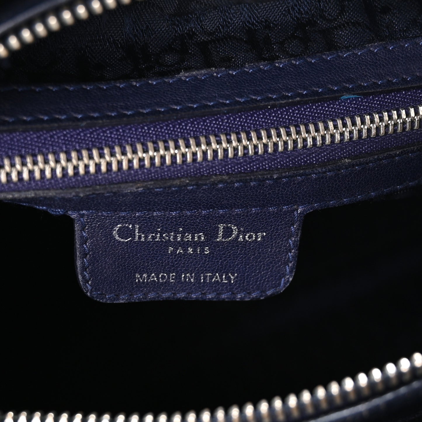 Lambskin Cannage Large Lady Dior Royal Blue