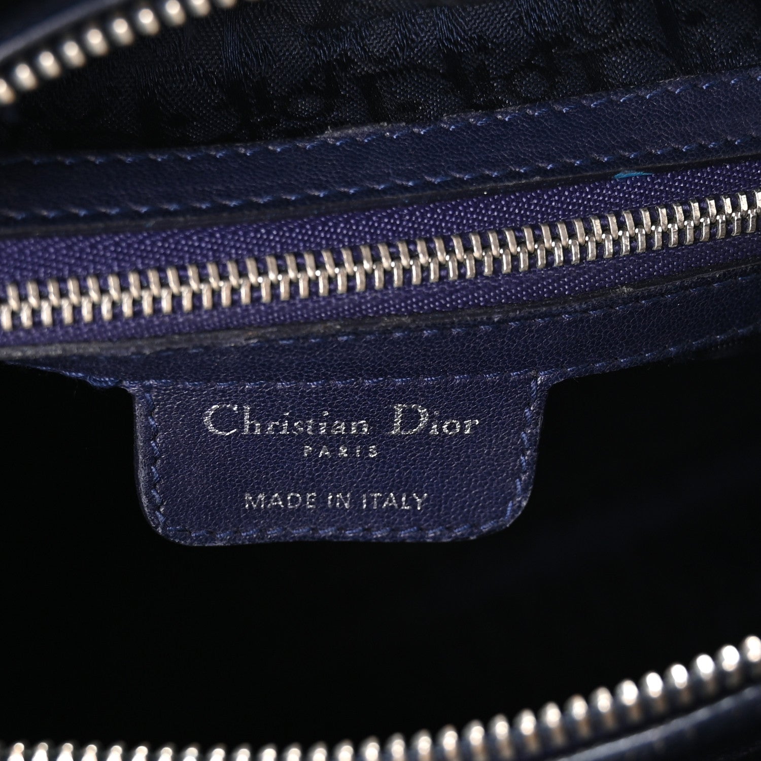 Christian Dior Lambskin Cannage Large Lady Dior Royal Blue 6 of 11